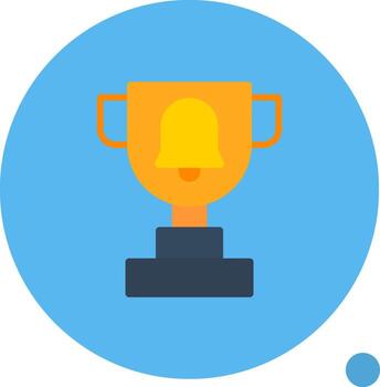 Trophy Flat Shadow vector