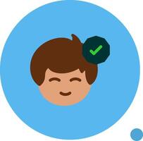 Verified badge Flat Shadow vector
