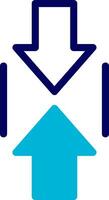 Scroll Up Blue Mixed vector