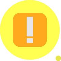 Exclamation Mark Flat Shadow vector