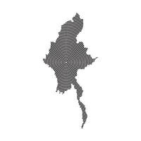 Myanmar map icon vector