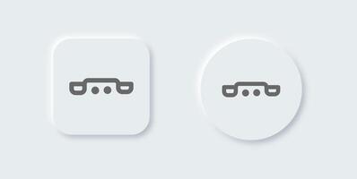 Dial line icon in neomorphic design style. Call signs illustration. vector