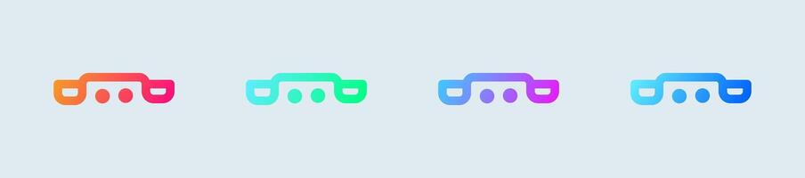 Dial line icon in gradient colors. Call signs illustration. vector