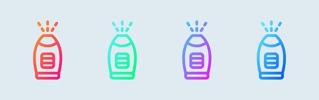 Air purifier line icon in gradient colors. Vapour signs illustration. vector