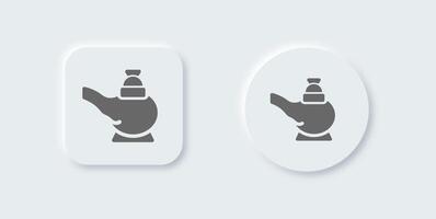 Magic solid icon in neomorphic design style. Magical signs illustration. vector