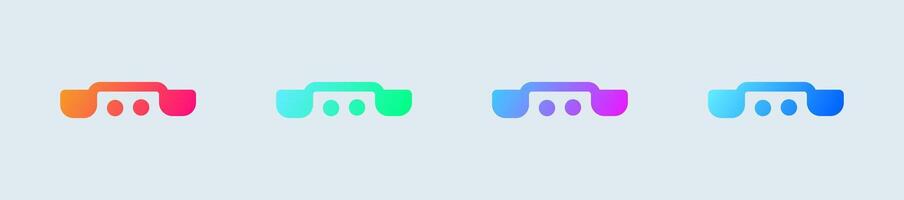 Dial solid icon in gradient colors. Call signs illustration. vector