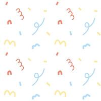 Seamless pattern with birthday confetti vector