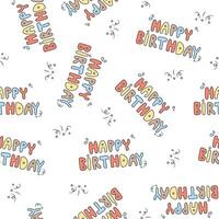 Seamless pattern with happy birthday vector