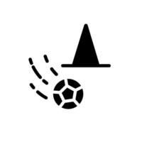 icon Glyph ball pass, soccer training.Football, sport, strategy. Editable file vector