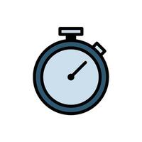 icon Flat clock or timer for soccer game.Football, sport, strategy. Editable file vector