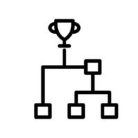 icon Line hierarchy of soccer game.Football, sport, strategy. Editable file vector
