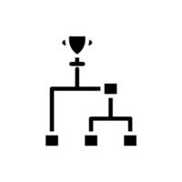 icon Glyph hierarchy of soccer game.Football, sport, strategy. Editable file vector