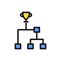 icon Flat hierarchy of soccer game.Football, sport, strategy. Editable file vector