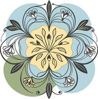 A flower design in the style of art nouveau vector