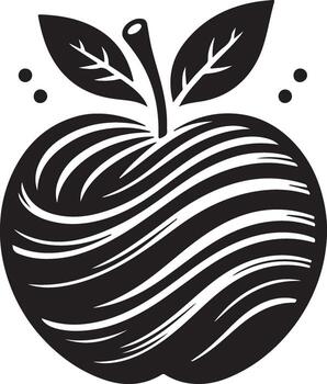 manzana Fruta logo icono silueta vector