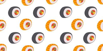 sushi pattern background. Japanese food seamless pattern background. sushi seamless pattern background. vector