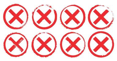red caution warning prohibition symbol, diagonal cross mark inside a circle, brush strokes watercolor ink transparent background, stop, danger. vector