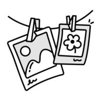 Travel memories icon in drawing style vector