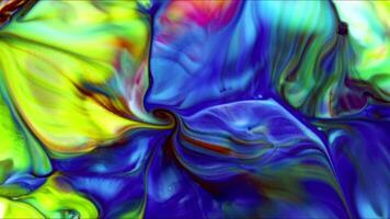 Abstract Infinite Color Loops And Explosions Hypnotizing in Detailed Surface Colorful Paint Spreads video