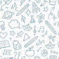 Checkered back to school pattern, repeat tile vector