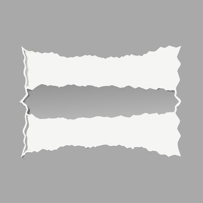 Strips Ripped torn paper. gray with white paper. strip gray torn