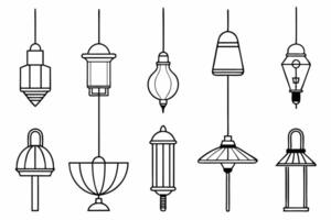 chandelier lamp for Ramadhan icon, Ied or another event vector