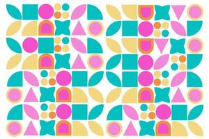 Geometric Abstract Colorful Shapes Pattern Design vector