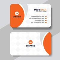 Free elegant minimal red and gray business card template vector