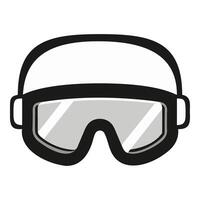 safety eye glasses with a dark frame, designed to protect eyes from industrial hazards vector
