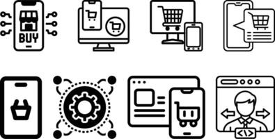 website and app icon graphic design vector