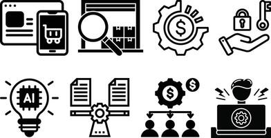 website and app icon graphic collection design vector