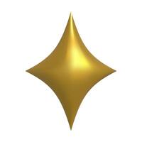 Shining golden star emoji.3d style gold star icon,twinkle social media platform symbol with shadow on transparent background. illustration EPS 10 vector
