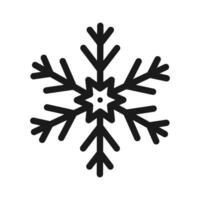 Snowflake thin line icon.Frozen sign.Decorative element for Christmas and New Year holiday.Transparent background.Simple black line snow icons. illustration EPS 10 vector