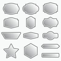 Shield Shape with Silver Gradient. Sheild security and guarantee safe and elegeant symbol vector