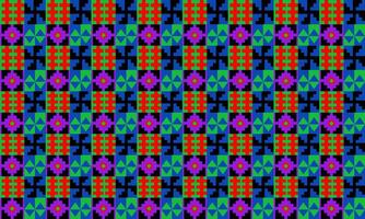 a detailed pattern composed of square shape designs with blue,black,green,red,purple , design for fabric or various pattern printing works. vector