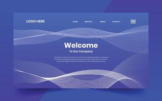Modern technology abstract gradient wave line banner background for website landing page vector