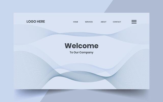 Elegant technology abstract creative gradient wave line banner background for website landing page, hero banner design, webpage header
