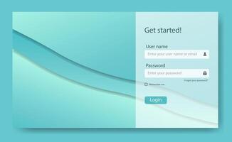 Account sign up and password form page. Login ui ux design concept illustration. Landing page vector