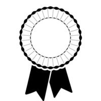 Badge with ribbon icon template vector