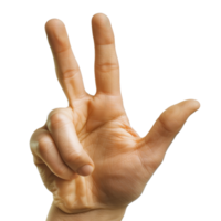 Hand Showing Number Three png