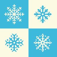 Collection of Snowflake Ornament Illustrations. Often used in freeze appliances, seasonal graphics, or weather-related visuals. vector