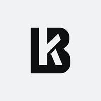 A Bold BK or KB initials monogram logo. Perfect for logos or branding that needs a modern, personalized touch. vector