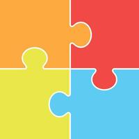 Multicolored Jigsaw Interlocking Puzzle Pieces vector
