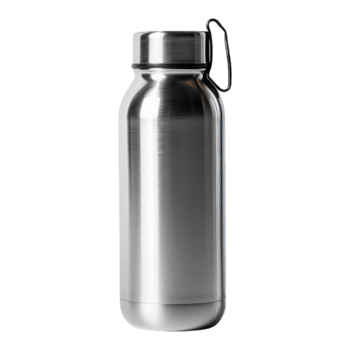 inoxidável aço água garrafa com Preto lidar com png