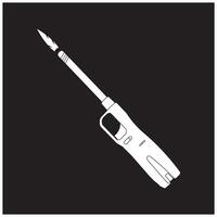 lighter or torch icon illustration vector