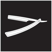 beard mustache penknife icon simple design vector