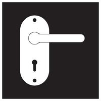 Door handle flat design template vector
