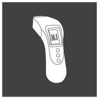digital thermometer icon simple design vector