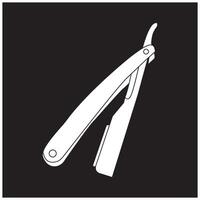 beard mustache penknife icon simple design vector