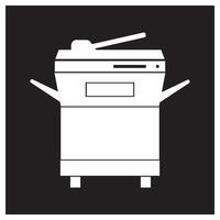 Multi-function printer or auto copier logo design vector